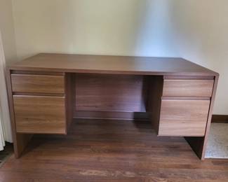 Wood Desk with File Drawer