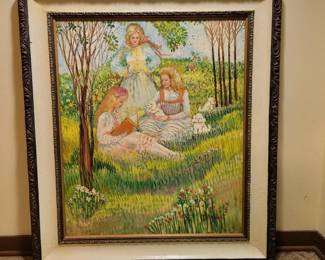 Ladies with Dogs Original Painting