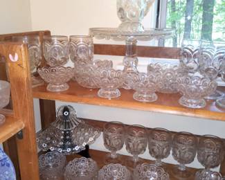 Moon and stars glass