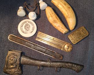George Washington ax match holder, misc