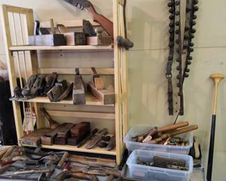 Sleigh bells, tools, planes