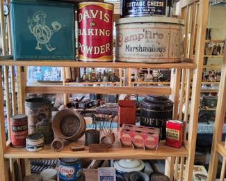 Advertising tins, butter prints