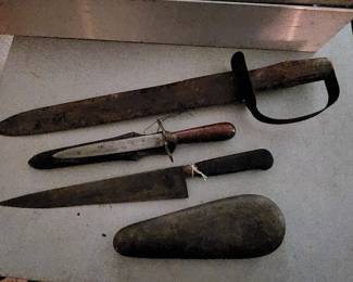 Early sword, knives