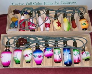 Vintage christmas bulb light strings