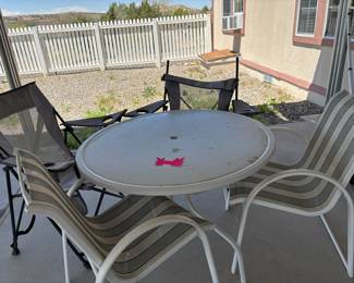 Glass Top Outdoor table and chairs