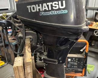 Tohatsu Four Stroke 20 Outboard motor $2200 - available for presale call 318-500-5391