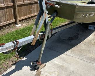 Aluminum Boat with trailer and small motor - available for presale $1200 for the package. Boat and trailer will not be separated at this time. Call 318-500-5391