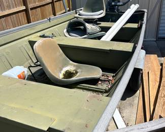 Aluminum Boat with trailer and small motor - available for presale $1200 for the package. Boat and trailer will not be separated at this time. Call 318-500-5391