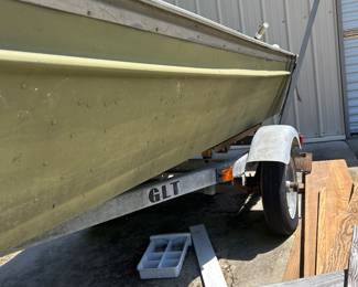 Aluminum Boat with trailer and small motor - available for presale $1200 for the package. Boat and trailer will not be separated at this time. Call 318-500-5391