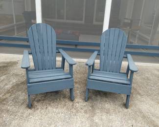 wooden Adirondack chairs