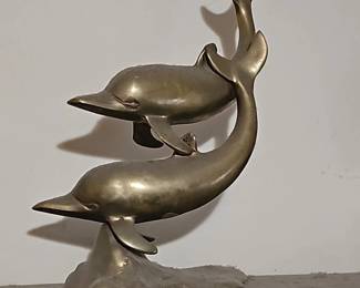 Vintage Brass Dolphins