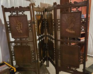 Nice four panel folding screen