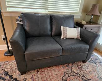 Leather love seat