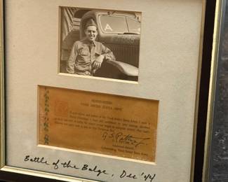 General George S. Patton Christmas Card 1944 Greeting. Signed!!! Reserve Pricing In Effect