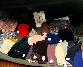 Scarves, gloves, and hats