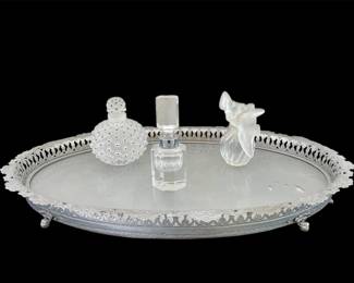 Nina Ricci, Cristal Lalique perfume bottles & tray