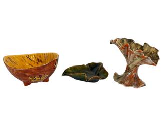 Signed Elise Baris Set Of 3 Ceramics