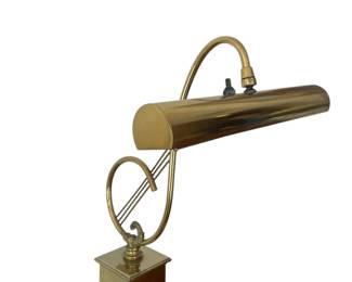 Treble clef brass table lamp