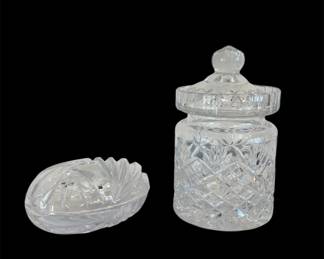 Elegantly Cut Glass Containers