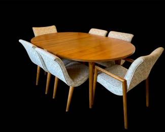 Conant Ball MCM dining room table with 6 chairs