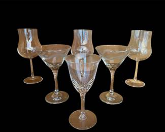 3 Villeroy & Boch, 2 martini, cordial glass