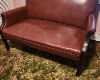 Vintage leather bench