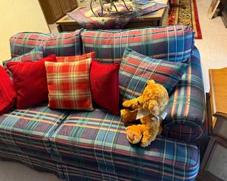 Plaid loveseat