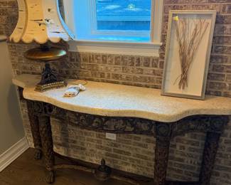 Maitland Smith marble top console table
