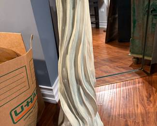 Large ceramic wave floor lamp