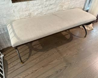 metal & upholstered bench