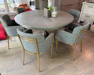 Table is sold; 7 chairs are available