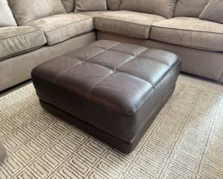 Leather ottoman