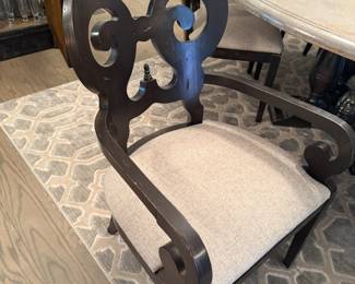 Arhaus 70" round table with 6 chairs (bench sold separately)