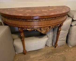 Maitland Smithe inlay half moon table