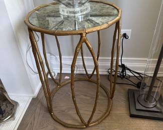 Brass/glass accent table