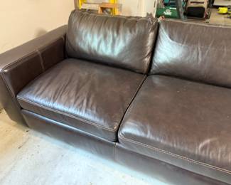 Walter E Smithe leather sectional