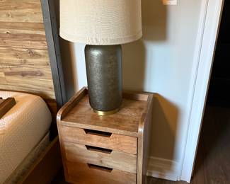 night stand and lamp