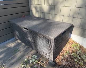 rattan storage chest