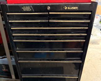 Husky tool cabinet on wheels