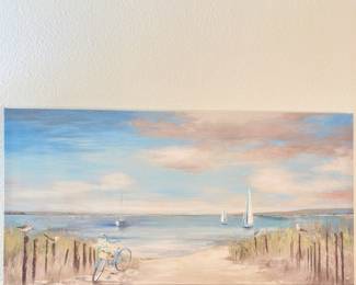 Bike/Seaside Painting / modern