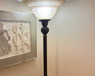 Floor Lamp w/Glass Shade