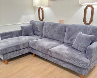 Wide Cord Sofa Comfy /grey
