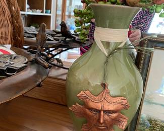 Fun pot with stern copper face attached.