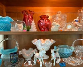 A sampling of glass and figurines available.