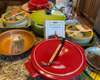 Colorful kitchenware.
