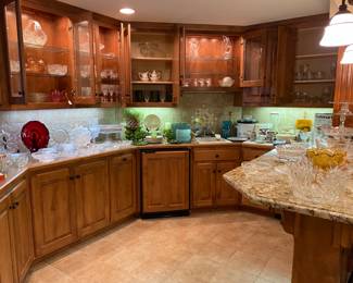A view of the basement kitchen.