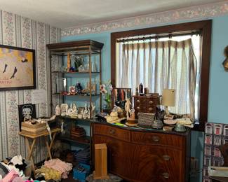 Another dresser, decor, and a table-top storage chest in Louis XVI style dating from the 1890s