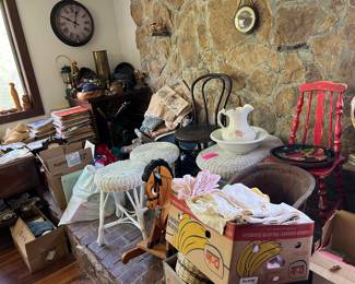 Trench Art, primitives, chairs, etc.