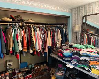 Vintage clothing and shoes (mostly women's size 5)