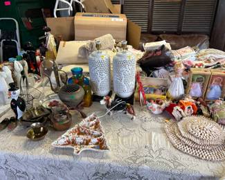 Lamps, and miscellaneous ceramics